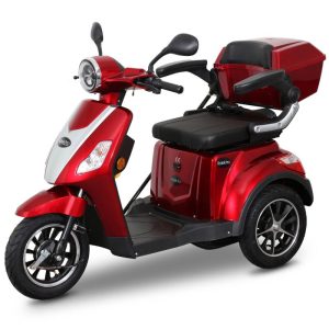 Rolektro E-Trike 15 V.2 Rot 60V-20Ah Bleigel Akkus 1000W Elektroroller Seniorenmobil
