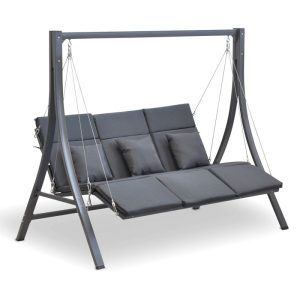 Leco Hollywoodschaukel Mechtild 3-Sitzer grau