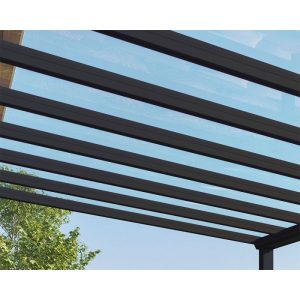 Palram Canopia Stockholm Premium Alu Terassenüberdachung Polycarbonat 3,4×7,4 m klar