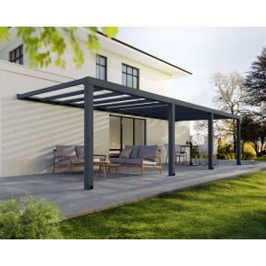 Palram Canopia Stockholm Premium Alu Terassenüberdachung Polycarbonat 3,4×9,5 m klar