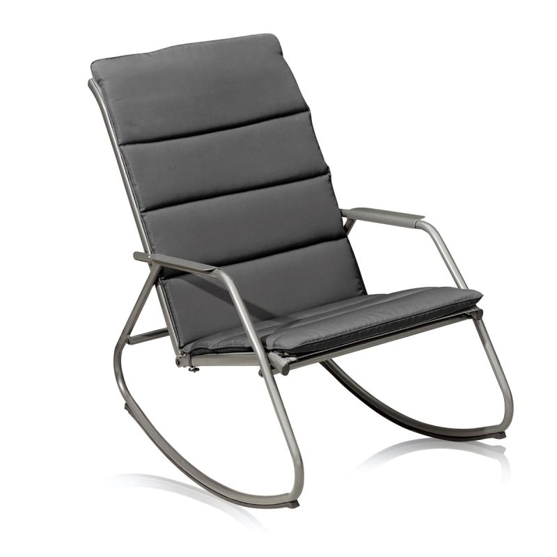 Leco Schaukelstuhl Schaukelsessel Gartenstuhl Lou 95 x 60 x 90 cm