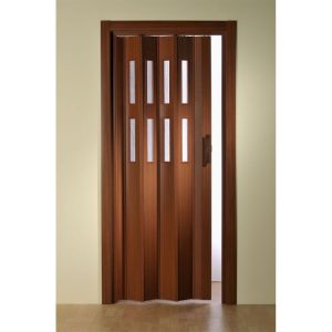 FORTE Kunststoff-Falttür Luciana B 88,5 x H 202 cm Mahagoni 2 Fenster FORTE Kunststoff-Falttür Luciana B 88,5 x H 202 cm Mahagoni 2 Fenster