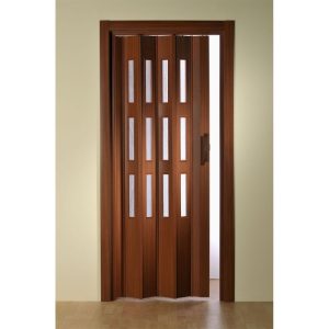 FORTE Kunststoff-Falttür Luciana B 88,5 x H 202 cm Mahagoni 3 Fenster FORTE Kunststoff-Falttür Luciana B 88,5 x H 202 cm Mahagoni 3 Fenster