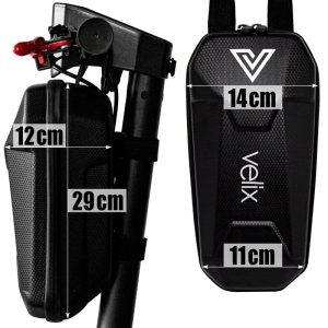 Velix Lenkertasche Zubehör Tasche für Lenker L30 cm mit Haltebändern Schwarz