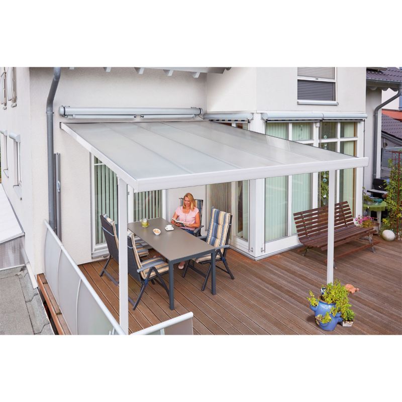 gutta Terrassenüberdachung Standard weiß 300 x 400 cm