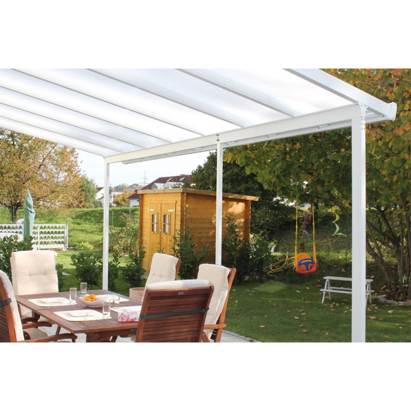 gutta Terrassenüberdachung Standard weiß 426 x 406 cm