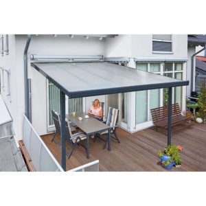 gutta Terrassenüberdachung Standard anthrazit 306 x 406 cm gutta Terrassenüberdachung Standard anthrazit 306 x 406 cm