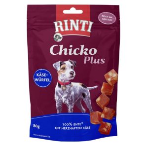 Rinti Snack Chicko Plus Käsewürfel Ente 80g Rinti Snack Chicko Plus Käsewürfel Ente 80g