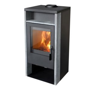 FIREFIX Kaminofen „Kronos“ Naturstein 6 kW mit Holzfach FIREFIX Kaminofen „Kronos“ Naturstein 6 kW mit Holzfach