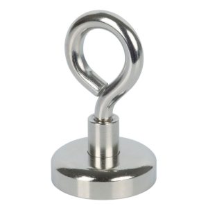 Suki Topfmagnet Neodym mit Öse Ø 25 x 42 mm, Gewindebuchse M5, silber Suki Topfmagnet Neodym mit Öse Ø 25 x 42 mm, Gewindebuchse M5, silber