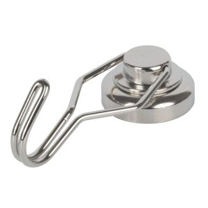 Suki Topfmagnet Neodym Ø 25 mm, mit drehbarem Haken 50 mm, silber Suki Topfmagnet Neodym Ø 25 mm, mit drehbarem Haken 50 mm, silber