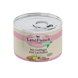 Landfleisch Classic Pur Geflügel und Lachsfilet 195g Landfleisch Classic Pur Geflügel und Lachsfilet 195g