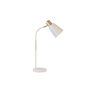 Flector Tischleuchte Cleo HxD 55×12,5cm weiss-goldfuer E27 LM max. 40W Flector Tischleuchte Cleo HxD 55×12,5cm weiss-goldfuer E27 LM max. 40W