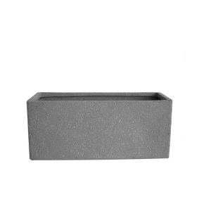Blumenkasten Sandstone mit Ablaufloch grau 44 x 22 x 20 cm Blumenkasten Sandstone mit Ablaufloch grau 44 x 22 x 20 cm