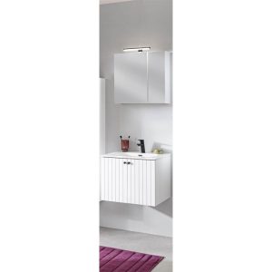 Badmöbel-Set Piet, Spiegelschrank + Waschtischunterschrank, inkl. LED-Aufsatzleuchte Badmöbel-Set Piet, Spiegelschrank + Waschtischunterschrank, inkl. LED-Aufsatzleuchte