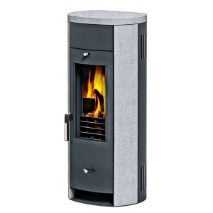 Kaminofen Alaska 2.0 5,5kWGranit, Anschl. hinten 120mm Kaminofen Alaska 2.0 5,5kWGranit, Anschl. hinten 120mm