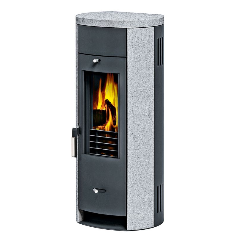 Kaminofen Alaska 2.0 5,5kWGranit, Anschl. hinten 120mm