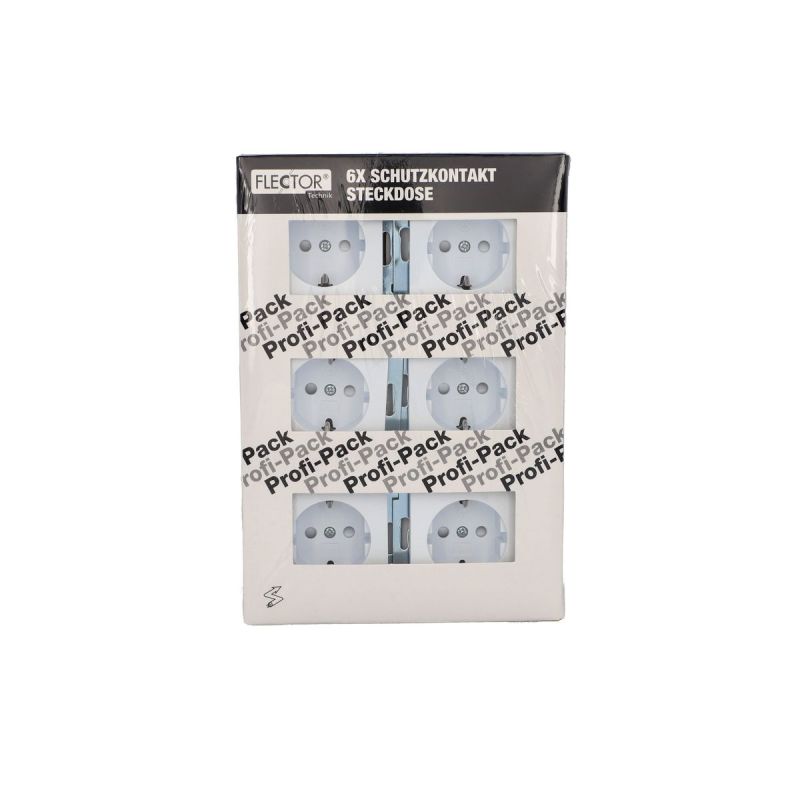 Flector Steckdosen Profi-Pack weiß 6 Stück