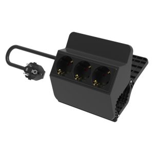 Flector Steckdosenleiste 3-fach schwarzmit Clip Befestigung Flector Steckdosenleiste 3-fach schwarzmit Clip Befestigung