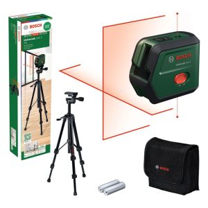 Bosch Kreuzlinienlaser Universal Level 2 Set mit Stativ Bosch Kreuzlinienlaser Universal Level 2 Set mit Stativ