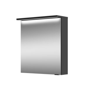 Spiegelschrank Mara, 55cm, 1 Tür, Soft-Close, LED-Kranzbeleuchtung Spiegelschrank Mara, 55cm, 1 Tür, Soft-Close, LED-Kranzbeleuchtung
