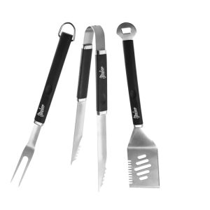 Steuber Grillbesteck 3er Set mit Fleischwender, Grillgabel und Zange Steuber Grillbesteck 3er Set mit Fleischwender, Grillgabel und Zange