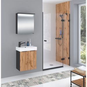 Badmöbel-Set „Mara“, Spiegelschrank + Waschtischunterschrank Badmöbel-Set „Mara“, Spiegelschrank + Waschtischunterschrank