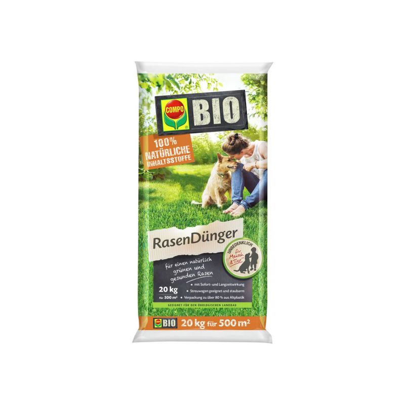 Compo BIO Rasendünger 20 kg für 500 m²