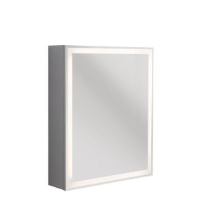 BADMOBIL Spiegelschrank FOTON 52 x 63 x 14 cm Tür rechts mit LED verdeckter Sensorschalter hellgrau BADMOBIL Spiegelschrank FOTON 52 x 63 x 14 cm Tür rechts mit LED verdeckter Sensorschalter hellgrau