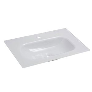 BADMOBIL Glaswaschtisch 60 x 15 x 43 cm ohne Überlauf weiß BADMOBIL Glaswaschtisch 60 x 15 x 43 cm ohne Überlauf weiß