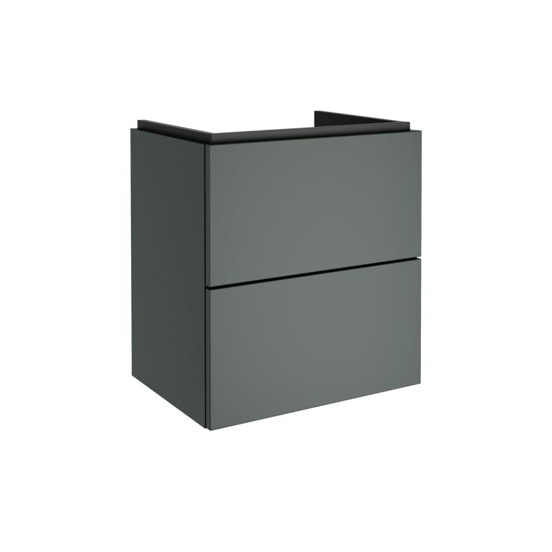 BADMOBIL Waschtischunterschrank CRAFT 49 x 54 x 36 cm 2 Schubladen mit Push-To-Open grün-matt