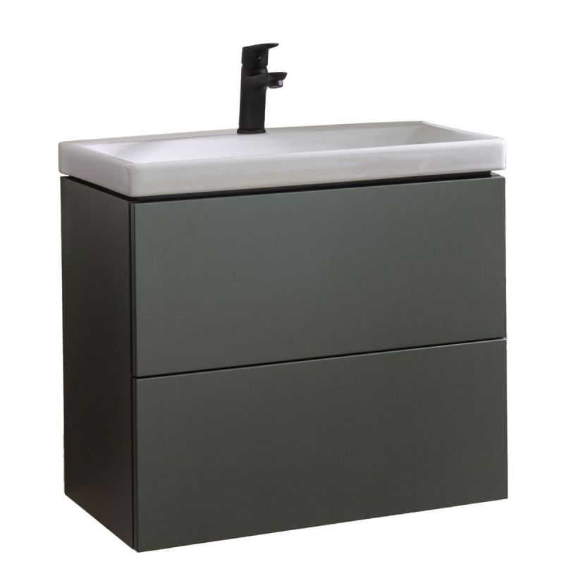 BADMOBIL Keramikwaschtisch CRAFT 64 x 5 x 37 cm ohne Überlauf weiß