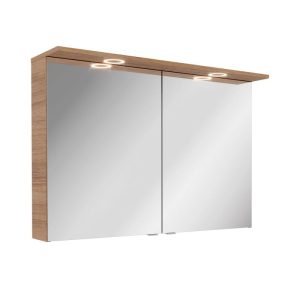 Fackelmann Spiegelschrank VITA 1002 x 696 x 153 mm 2 Türen, 2 LED-Strahler Summer-Oak-Optik Fackelmann Spiegelschrank VITA 1002 x 696 x 153 mm 2 Türen, 2 LED-Strahler Summer-Oak-Optik