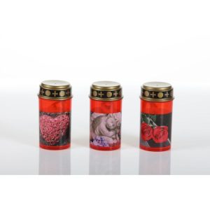 Flower Power LED Outdoor Grablampe mit Dorn TUMBA RED 7 x 13 cm Kunststoff