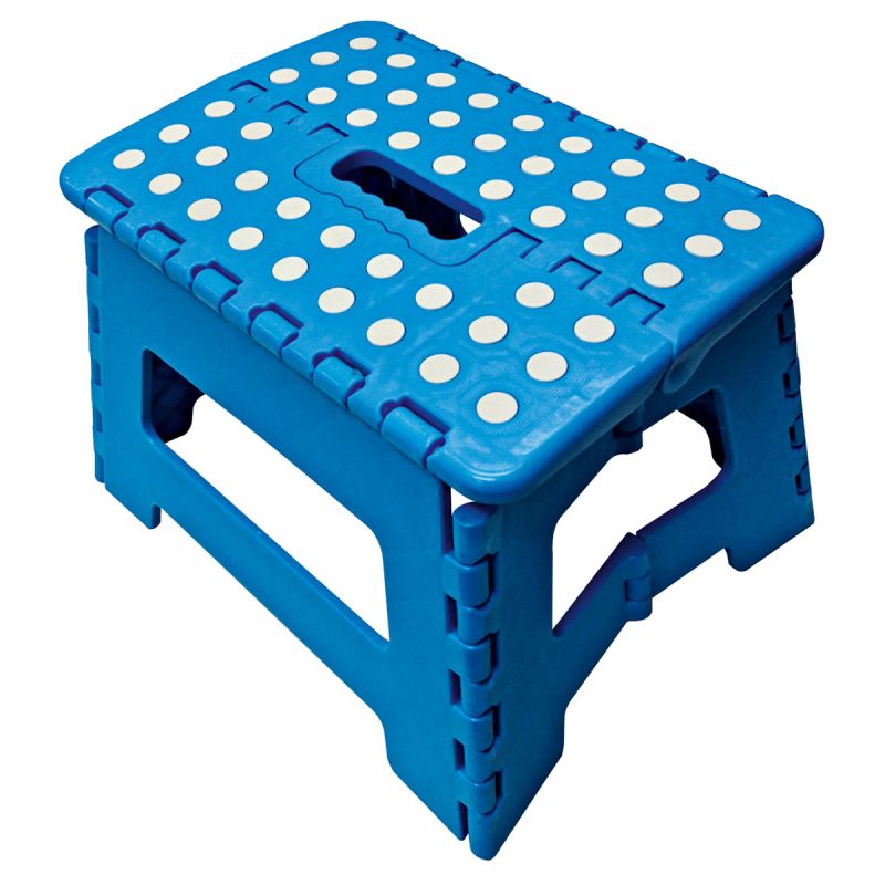 Basic Klapphocker 25 x 28 x 23 cm blau mit Tragegriff