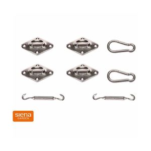 Siena Garden Ersatzteil Solino silber 2x Spannanker 2x Karabiner 4x Halte-Ösen Siena Garden Ersatzteil Solino silber 2x Spannanker 2x Karabiner 4x Halte-Ösen