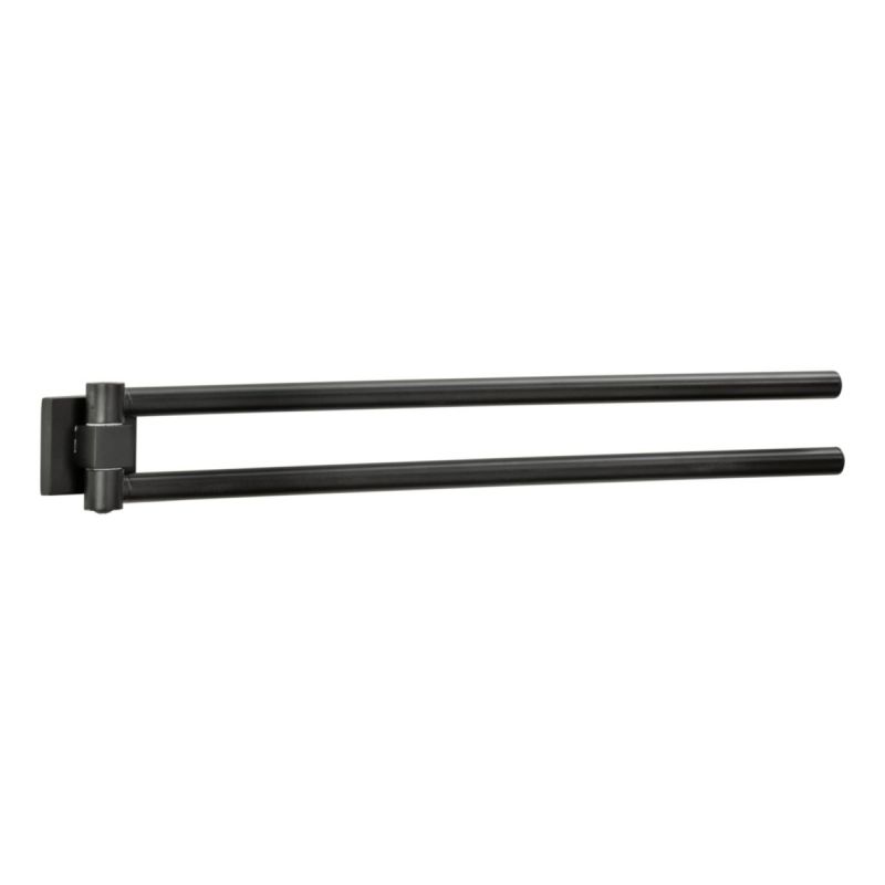Fackelmann Doppel-Handtuchstange NEW YORK 5x6,5x47 cm schwarz