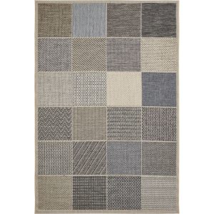 andiamo Teppich Clyde 120×170 cm beige-blau andiamo Teppich Clyde 120×170 cm beige-blau