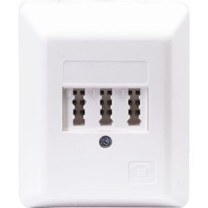 Schwaiger Telefonanschlussdose Universal 3-fach Aufputz Schwaiger Telefonanschlussdose Universal 3-fach Aufputz