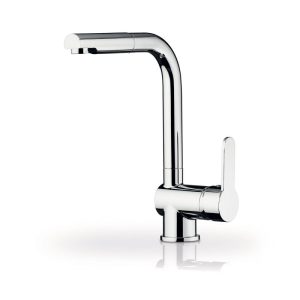 Pyramis Spültischarmatur „Aladia“ chrom Niederdruck schwenkbar mit Geschirrbr. Pyramis Spültischarmatur „Aladia“ chrom Niederdruck schwenkbar mit Geschirrbr.