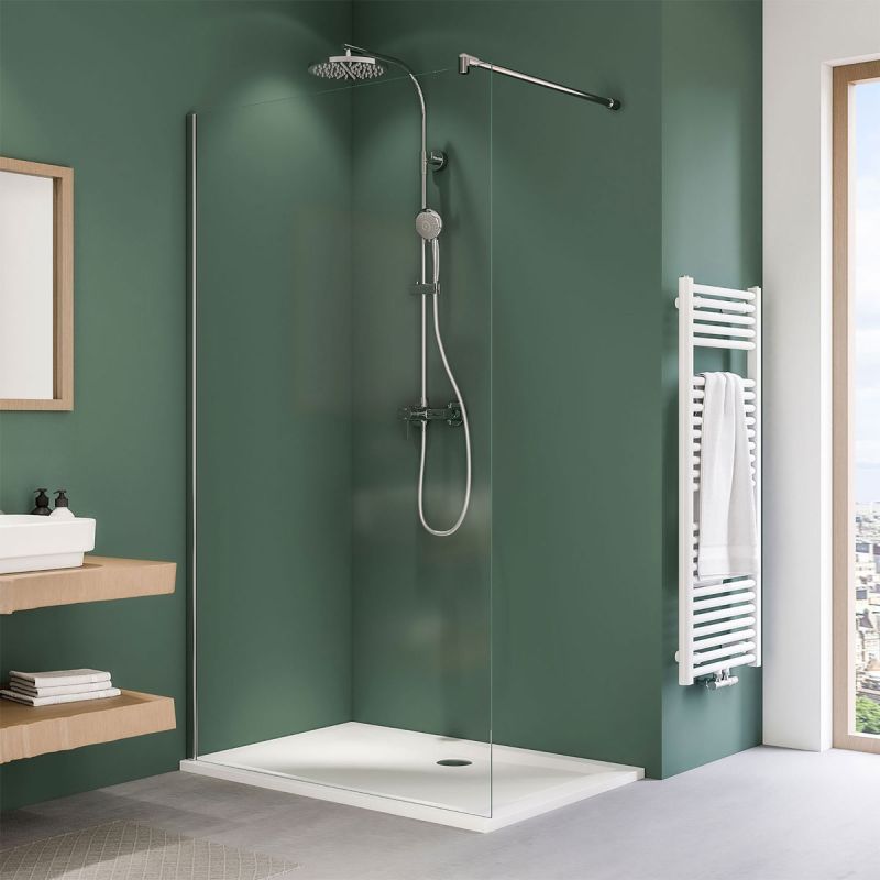 Breuer  QUICK72 Duschwand Entra alleinstehend Alu chromeffekt Klarglas 1000 mm