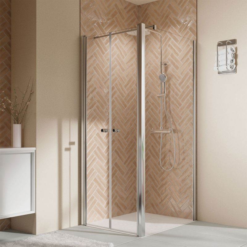 Breuer  QUICK72 Elana 2.0 Pendeltür für Seitenwand Alu chromeffekt Klarglas 1000 mm