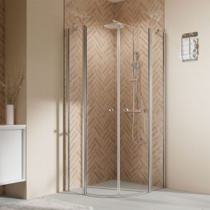 Breuer QUICK72 Elana 2.0 Runddusche Drehtür Radius 550 Alu silber matt Klarglas 900/900 mm Breuer QUICK72 Elana 2.0 Runddusche Drehtür Radius 550 Alu silber matt Klarglas 900/900 mm