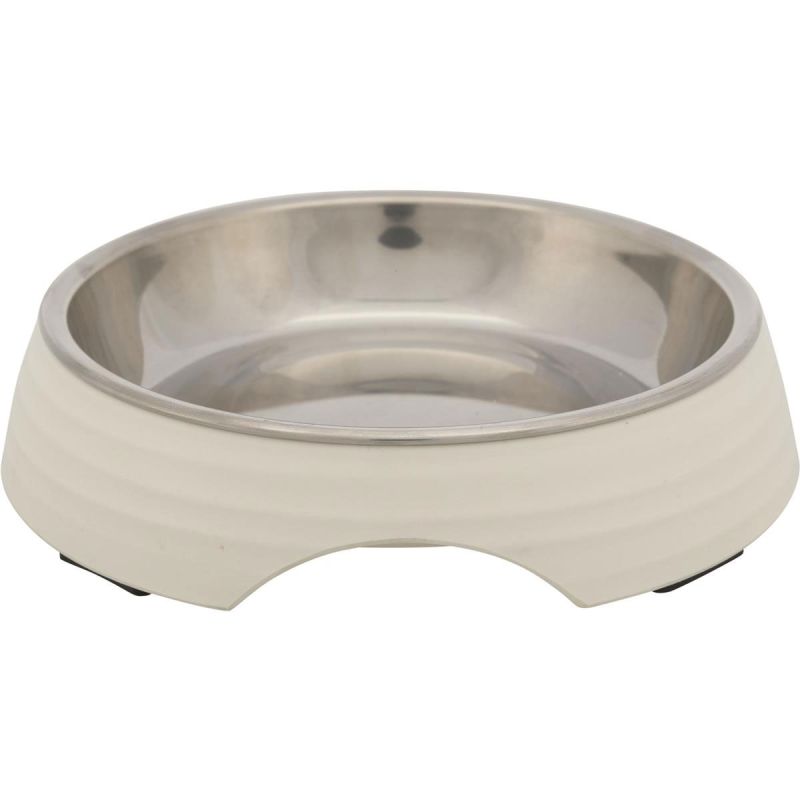 Trixie Napf Melamin/Edelstahl 0,2 l/ø 14 cm weiß