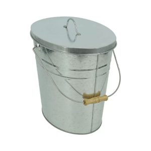 Valo Ascheeimer oval mit Deckel, 15l verzinkt Valo Ascheeimer oval mit Deckel, 15l verzinkt