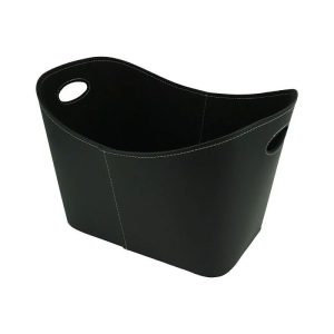 Valo Kunstlederkorb, schwarz, L55xB35xH40cm Valo Kunstlederkorb, schwarz, L55xB35xH40cm