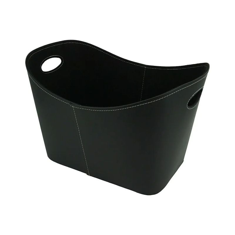 Valo Kunstlederkorb, schwarz, L55xB35xH40cm