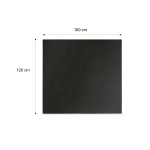 Valo Stahlbodenplatte Rechteck 2mm100x120cm, schwarz Valo Stahlbodenplatte Rechteck 2mm100x120cm, schwarz