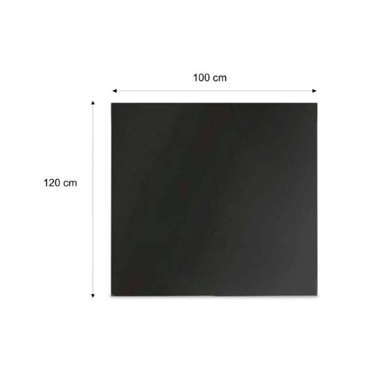 Valo Stahlbodenplatte Rechteck 2mm100x120cm, schwarz