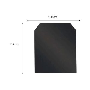 Valo Stahlbodenplatte Sechseck 2mm100x110cm, schwarz Valo Stahlbodenplatte Sechseck 2mm100x110cm, schwarz